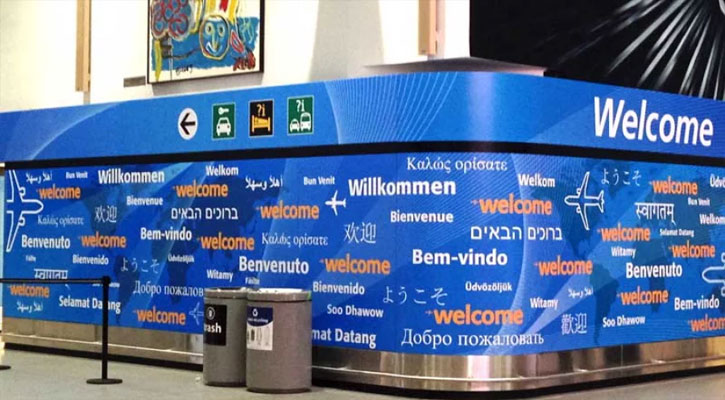 ২৫ বছরেও যুক্তরাষ্ট্রের বিমানবন্দরে যুক্ত হয়নি বাংলায় লেখা ‍‍`স্বাগত‍‍`